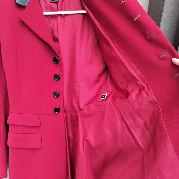 Ralph Lauren Collection Purple Label Red Single Breasted Equestrian Blazer